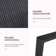 Load image into Gallery viewer, SUNCROWN 3 Piece Outdoor Rocking Bistro Set Black Wicker Furniture Porch Chairs Conversation Sets with Glass Coffee Table,Beige