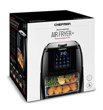 Load image into Gallery viewer, Chefman 6.3 Quart Digital Air Fryer+ Rotisserie, Dehydrator, Convection Oven, 8 Touch Screen Presets Fry, Roast, Dehydrate & Bake, BPA-Free, Auto Shutoff, Accessories Included, XL Family Size, Black