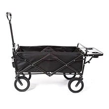 Load image into Gallery viewer, Mac Sports Heavy Duty Steel Frame Collapsible Folding 150 Pound Capacity Outdoor Garden Utility Wagon Yard Cart with Table and Cup Holders, Black