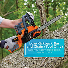 Load image into Gallery viewer, BLACK+DECKER 20V Max Cordless Chainsaw, 10-Inch, Tool Only (LCS1020B)