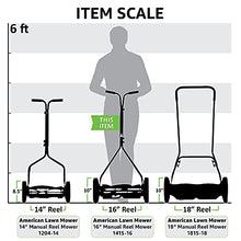 Load image into Gallery viewer, American Lawn Mower Company 1415-16 16-Inch 5-Blade Push Reel Lawn Mower, 16-Inch, 5-Blade, Gray