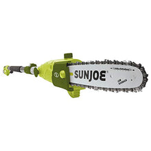 Load image into Gallery viewer, Sun Joe SWJ803E 10 inch 8.0 Amp Electric Multi-Angle Pole Chain Saw, Green