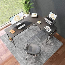 Load image into Gallery viewer, Cubiker Modern L-Shaped Computer Office Desk, Corner Gaming Desk with Monitor Stand, Home Office Study Writing Table Workstation for Small Spaces