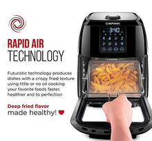 Load image into Gallery viewer, Chefman 6.3 Quart Digital Air Fryer+ Rotisserie, Dehydrator, Convection Oven, 8 Touch Screen Presets Fry, Roast, Dehydrate & Bake, BPA-Free, Auto Shutoff, Accessories Included, XL Family Size, Black