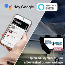 Load image into Gallery viewer, Genie StealthDrive Connect Model 7155-TKV Smartphone-Controlled Ultra-Quiet Strong Belt Drive Garage Door Opener, Wi-Fi & Battery, Backup - Works with Amazon Alexa & Google Assistant