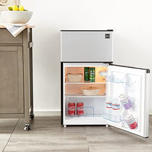 Load image into Gallery viewer, 3.2 Cubc Foot 2 Door Fridge and Freezer, Stainless Steel