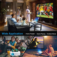 Load image into Gallery viewer, Eviciv Mini WiFi Projector, 1080P and 120'' Display Supported, Portable Movie Projector, Synchronize Smartphone Screen by WiFi/USB Cable, Compatible with TV Stick, PS4, VGA, TF, AV and USB