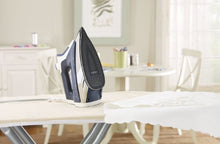 Load image into Gallery viewer, Rowenta DW8080 Professional Micro Steam Iron Stainless Steel Soleplate with Auto-Off, 1700-Watt, 400-Hole, Blue