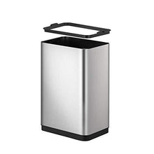 Load image into Gallery viewer, EKO Mirage-T 50 Liter / 13.2 Gallon Touchless Rectangular Motion Sensor Trash Can, Brushed Stainless Steel Finish