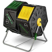 Load image into Gallery viewer, Dual Chamber Compost Tumbler – Easy-Turn, Fast-Working System – All-Season, Heavy-Duty, High Volume Composter with 2 Sliding Doors - (2 – 18.5gallon /70 Liter)