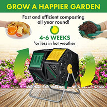 Load image into Gallery viewer, Dual Chamber Compost Tumbler – Easy-Turn, Fast-Working System – All-Season, Heavy-Duty, High Volume Composter with 2 Sliding Doors - (2 – 18.5gallon /70 Liter)