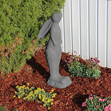 Load image into Gallery viewer, EMSCO Group Whimsical Rabbit Statue – Natural Granite Appearance – Made of Resin – Lightweight – 29” Height