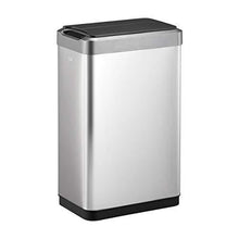 Load image into Gallery viewer, EKO Phantom-T 50 Liter / 13.2 Gallon Vertical Motion Sensor Trash Can, Brushed Stainless Steel Finish