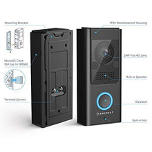 Load image into Gallery viewer, Amcrest 1080P Video Doorbell Camera Pro, Outdoor Smart Home 2.4GHz WiFi Doorbell Camera (Wired Power), MicroSD Card, PIR Motion Detect, RTSP, IP55 Weatherproof, 2-Way Audio, 140º Wide-Angle AD110