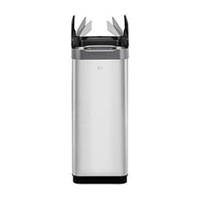 Load image into Gallery viewer, EKO Phantom-T 50 Liter / 13.2 Gallon Vertical Motion Sensor Trash Can, Brushed Stainless Steel Finish