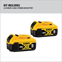 Load image into Gallery viewer, DEWALT 20V Max XR 20V Battery, 5.0-Ah, 2-Pack (DCB205-2)