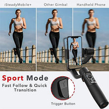 Load image into Gallery viewer, 3-Axis Gimbal Stabilizer for iPhone 12 11 PRO MAX X XR XS Smartphone Vlog Youtuber Live Video Record with Sport Inception Mode Face Object Tracking Motion Time-Lapse - Hohem iSteady Mobile Plus