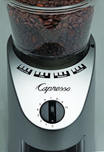 Load image into Gallery viewer, Capresso 560Infinity Conical Burr Grinder, Brushed Silver, 8.5-Ounce
