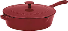 Load image into Gallery viewer, Cuisinart Chef's Classic Enameled Cast Iron 12-Inch Chicken Fryer with Cover, Cardinal Red
