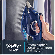 Load image into Gallery viewer, Rowenta DW9280 Digital Display Steam Iron, Stainless Steel Soleplate, 1800-Watt, 400-Hole, Blue
