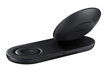 Load image into Gallery viewer, Samsung Wireless Charger DUO Fast Charge Stand &amp; Pad Universally Compatible with Qi Enabled Phones and Select Samsung Watches (US Version), Black
