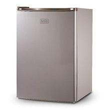 Load image into Gallery viewer, BLACK+DECKER BCRK25V Compact Refrigerator Energy Star Single Door Mini Fridge with Freezer, 2.5 Cubic Feet, VCM, Brushed Metal Finish
