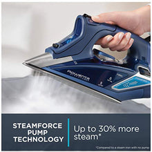 Load image into Gallery viewer, Rowenta DW9280 Digital Display Steam Iron, Stainless Steel Soleplate, 1800-Watt, 400-Hole, Blue
