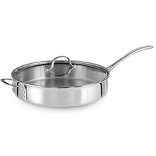 Load image into Gallery viewer, Calphalon Tri-Ply Stainless Steel 5-Quart Saute Pan with Cover
