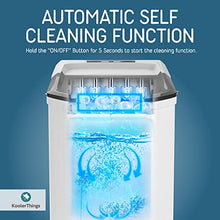 Load image into Gallery viewer, Countertop Ice Maker Machine Portable, Self Cleaning Function, Mini Ice Makers, Make 26 lbs ice in 24 hrs, Ice Cubes Ready in 6-8 Mins with Ice Scoop and Basket for Home/Office/Bar
