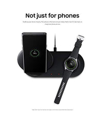 Load image into Gallery viewer, Samsung Wireless Charger DUO Fast Charge Stand &amp; Pad Universally Compatible with Qi Enabled Phones and Select Samsung Watches (US Version), Black
