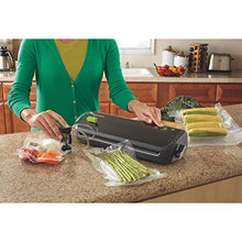 Load image into Gallery viewer, FoodSaver Vacuum Sealer Machine with Starter Vacuum Seal Bags &amp; Rolls, Safety Certified, Black - FM2000-FFP
