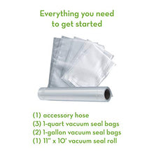 Load image into Gallery viewer, FoodSaver Vacuum Sealer Machine with Starter Vacuum Seal Bags &amp; Rolls, Safety Certified, Black - FM2000-FFP
