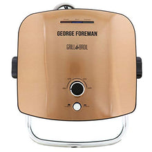 Load image into Gallery viewer, George Foreman GBR5750SBLQ Grill &amp; Broil 7-in-1 Electric Indoor Grill, Broiler, Panini Press, and Waffle Maker, Black, ONE SIZE
