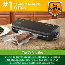 Load image into Gallery viewer, FoodSaver Vacuum Sealer Machine with Starter Vacuum Seal Bags &amp; Rolls, Safety Certified, Black - FM2000-FFP
