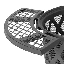 Load image into Gallery viewer, BALI OUTDOORS Fire Pits Outdoor Wood Burning, Wood Fire Pit with Cooking Grate Outdoor Fireplace with Cooking Grill Firepit Grill, Black
