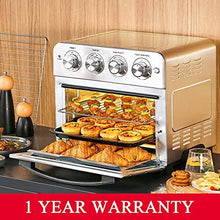 Load image into Gallery viewer, Geek Chef Air Fryer Toaster Oven, 6 Slice 24QT Convection Airfryer Countertop Oven, Roast, Bake, Broil, Reheat, Fry Oil-Free, Cooking Accessories Included, Stainless Steel, Silver, 1700W
