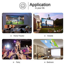 Load image into Gallery viewer, DR. J Professional HI-04 Mini Projector Outdoor Movie Projector with 100Inch Projector Screen, 1080P Supported Compatible with TV Stick, Video Games, HDMI,USB,TF,VGA,AUX,AV [Latest Upgrade]
