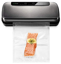 Load image into Gallery viewer, NutriChef PKVS Sealer | Automatic Vacuum Air Sealing System Preservation w/Starter Kit | Compact Design | Lab Tested | Dry &amp; Moist Food Modes | Led Indicator Lights, 12&quot;, Stainless Steel
