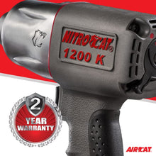 Load image into Gallery viewer, AIRCAT 1200-K 1/2-Inch Nitrocat Kevlar and Composite Twin Clutch Impact Wrench 1295 ft-lbs
