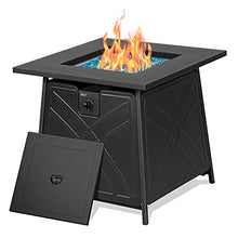 Load image into Gallery viewer, BALI OUTDOORS Firepit LP Gas Fireplace 28" Square Table 50,000BTU Fire Pit, Black
