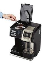 Load image into Gallery viewer, Hamilton Beach FlexBrew Coffee Maker, Single Serve &amp; Full Pot, Compatible with K-Cup Pods or Grounds, Programmable, Includes Permanent Filter, Black (49950C), Silver
