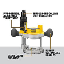 Load image into Gallery viewer, DEWALT Router, Fixed/Plunge Base Kit, Variable Speed, Soft Start, 2-1/4-HP (DW618PKB)
