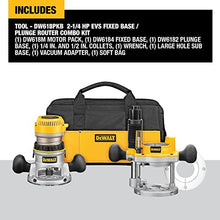 Load image into Gallery viewer, DEWALT Router, Fixed/Plunge Base Kit, Variable Speed, Soft Start, 2-1/4-HP (DW618PKB)
