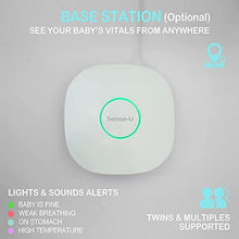 Load image into Gallery viewer, Sense-U Baby Breathing Monitor - HSA/FSA Approved - with Movement Temperature Smart Sensors: Tracks Baby&#39;s Breathing, Rollover Movement, Ambient Temperature with Audio Alerts on Smartphone (Green)
