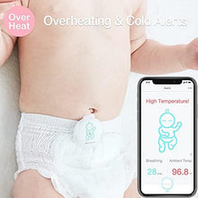 Load image into Gallery viewer, Sense-U Baby Breathing Monitor - HSA/FSA Approved - with Movement Temperature Smart Sensors: Tracks Baby&#39;s Breathing, Rollover Movement, Ambient Temperature with Audio Alerts on Smartphone (Green)
