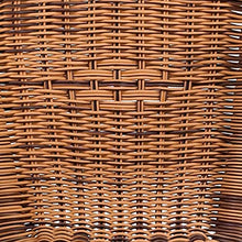 Load image into Gallery viewer, Flash Furniture Cadiz Series Dark Red Bamboo-Aluminum Indoor-Outdoor Restaurant-Patio Chair with Burning Brown Rattan
