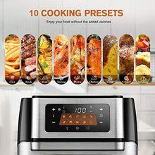 Load image into Gallery viewer, CROWNFUL 10-in-1 Air Fryer Toaster Oven, Convection Roaster with Rotisserie &amp; Dehydrator, 10.6 Quart, Digital LCD Touch Screen, Accessories and Recipe Included
