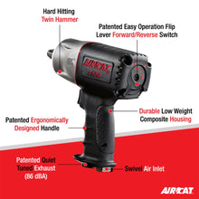 Load image into Gallery viewer, AIRCAT 1150 1/2-Inch Drive &quot;Killer Torque&quot; Composite Impact Wrench 1295 ft-lbs
