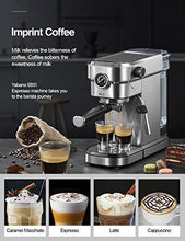 Load image into Gallery viewer, Espresso Machine, 15 Bar Espresso Maker with Milk Frother Wand and Compact Design, Professional Espresso Coffee Machine for Cappuccino and Latte
