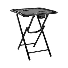 Load image into Gallery viewer, Amazon Basics Textilene Outdoor Adjustable Zero Gravity Folding Reclining Lounge Chair with Side table and Pillow - Pack of 2, Black
